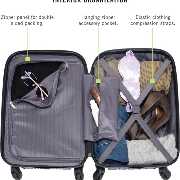 3 like new Kenneth Cole hard shell suitcases in Rose Please ask any questions.p - Picture 6 of 7